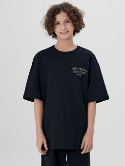 Футболка для мальчиков черная с принтом