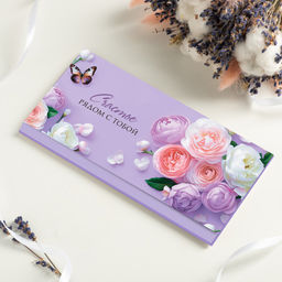 Конверт для денег "Счастье рядом с тобой (цветы)"