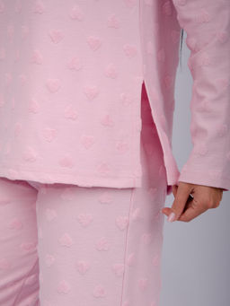 Пижама "Лёгкость 2" розовая, махра