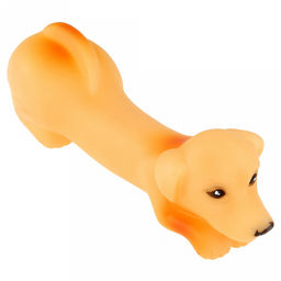 Игрушка для собаки Такса 17,5х4,5х5см, с пищалкой, ПВХ, цвета микс (коричневый, бежевый, белый/черный), Пэт тойс (Pet toys) (Китай)  фото 2