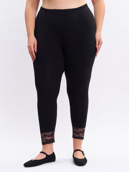 Леггинсы с кружевом TLL12939BLK01