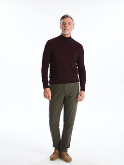 Yar?m Bal?k?? Yaka Erkek Triko Kazak