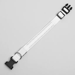 Ошейник с подсветкой Двойная полоса размер L, ОШ 45-52 х 2,5 см, 3 режима свечения белый - Пижон фото 4