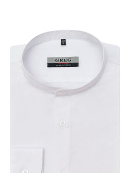 Сорочка мужская длинный рукав GREG 100/027/WH/ZVN STRETCH  фото 3