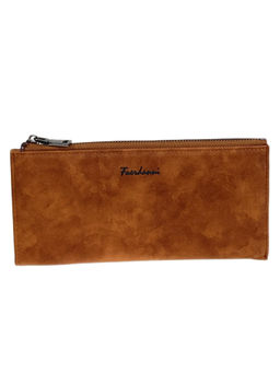 Женское портмоне из искусственной кожи, цвет коричневый