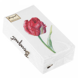Салфетки бумажные Bouquet Original de Luxe 33х33см, 2-х слойные, 20 штук в упаковке, 100% целлюлоза, Прекрасный тюльпан (Россия)