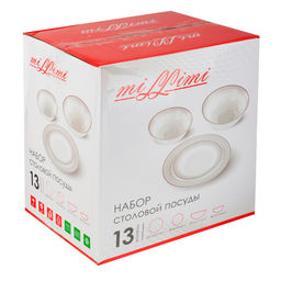 Сервиз столовый 13 пр. MILLIMI Минта , опаловое стекло арт. 818-881 - Полимербыт фото 4