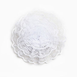 Бант для волос на резинке школьный, белый, 10.5 см, Принцессы