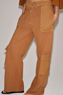 PANTAL?N CARGO EFECTO LAVADO / Naranja quemado - Zara фото 2
