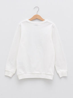 Bisiklet Yaka Bask?l? Uzun Kollu Erkek ?ocuk Sweatshirt - Waikiki фото 2