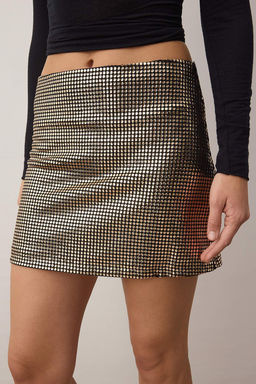 Alt?n Par?lt?l? Pullu Super Mini Orme Party Etek TPRAW26ET00002 - Trendyolmilla фото 3