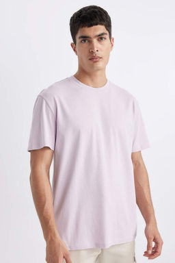 New Regular Fit Bisiklet Yaka Basic Duz %100 Pamuk K?sa Kollu Tisort - Defacto фото 2