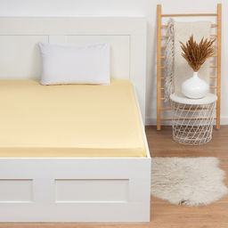 Простыня 2 спальная Этель, 200?220 см, жёлтая, бязь, хлопок 100%