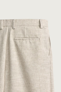 PANTAL?N RELAXED FIT ESTRUCTURA PLIEGUES / Beige claro - Zara фото 9