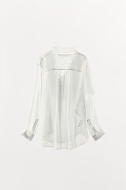CAMISA PA?UELO ZW COLLECTION / Blanco - Zara фото 7