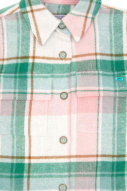 Рубашка лососевого цвета с длинным рукавом для девочки Неожиданная скидка в корзине - U.s. polo assn фото 3