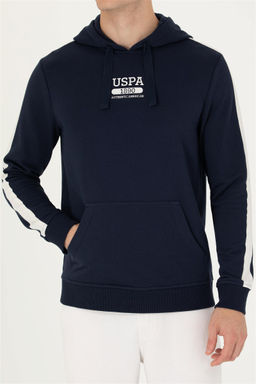 U. S. Polo Assn Мужская темно-синяя толстовка с капюшоном - U.s. polo assn фото 6