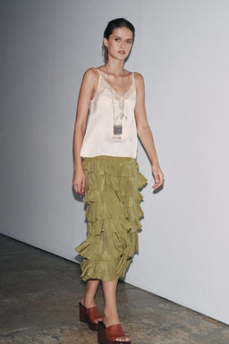 ZW COLLECTION MIDI SKIRT WITH RUFFLES - Zara фото 12