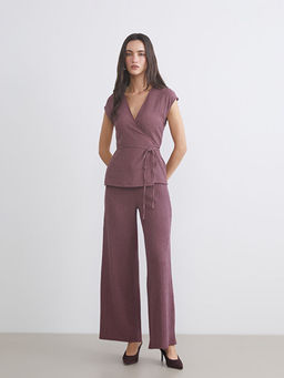 V Yaka Dokulu Kad?n Yelek