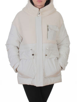 7716 MILK/WHITE Куртка зимняя женская (150 гр. синтепон)