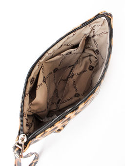 LACCOMA косметичка Бетта-леопард рыжый эко кожа хлопок  фото 6