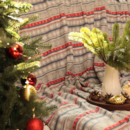 Плед новогодний Экономь и Я Новогодний узор 150?130 см, пл.160 г/м?, 100% п/э