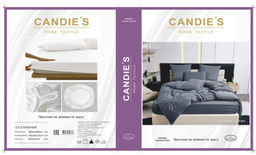 КПБ Candies Страйп-сатин на резинке по кругу CANSSR019 1.5 спальный