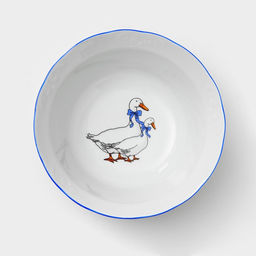 Сервиз столовый Добрушский завод «Гуси», 48 предметов, фарфор, белый