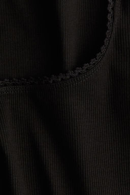 Top de algodon con ribete de picot - H&m фото 6