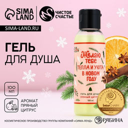 Цена за 2 шт. Гель для душа Тепла и уюта!, 100 мл, аромат пряного цитруса, Чистое счастье
