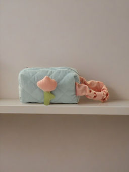 Косметичка-пенал "Flower" blue, 20*12,5*8,5 см