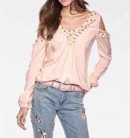Блузка, розовая