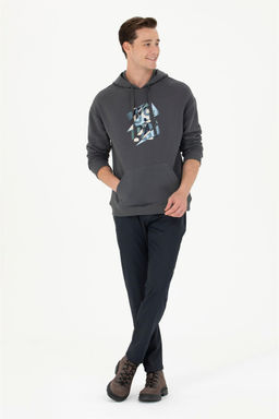 U. S. Polo Assn Мужская толстовка оверсайз с капюшоном антрацитового цвета - U.s. polo assn фото 11