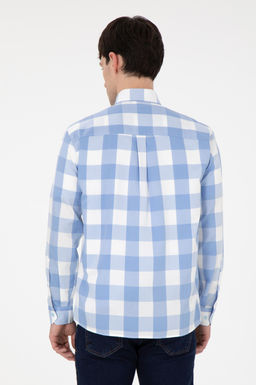 Мужская голубая рубашка с длинным рукавом Неожиданная скидка в корзине - U.s. polo assn фото 5