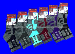 Цена за 12 пар. "АЛЯСКА" Термоноски спортивные ВНУТРИ МАХРА женские, подростковые арт. 1258