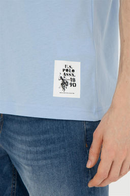 Мужская голубая футболка - U.s. polo assn фото 7