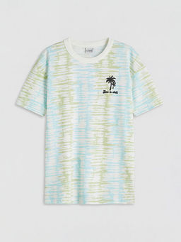 Bisiklet Yaka Desenli Erkek ?ocuk Ti??rt