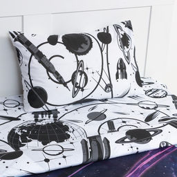 Постельное бельё Этель 1,5 сп Space surfer 143х215 см, 150х214 см, 50х70 см -1 шт, 100 % хлопок, бязь  фото 2