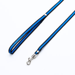 Поводок капроновый, 1,6 м х 1 см, чёрно-синий - Пижон фото 2