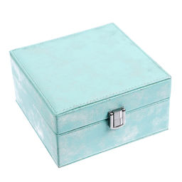 Шкатулка кожзам для украшений Серебрянный блеск на голубом 8х14,5х14,5 см - Simaland фото 8
