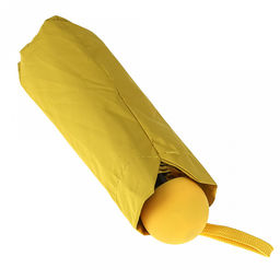 Зонт-мини механический Палитра UPF50+ ткань эпонж (полиэстер) + черное УФ-покрытие, 6 лучей, д/купола 90см, 5 сложений, 18см в сложенном виде, механизм против ветра, ручка с покрытием soft-touch, цвет желтый, 218гр (Китай) - Домашняя Мода фото 8