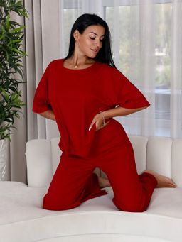 02 ЖЕНСКИЙ КОСТЮМ (брюки) (Винный) - А-дина фото 4