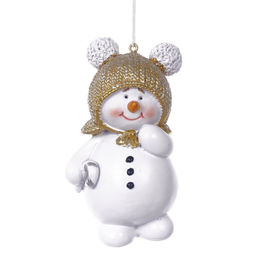 Фигурка декоративная подвесная "Снеговик", L6 W4 H10 см