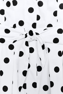 VESTIDO MIDI POPEL?N LUNARES / Negro / Blanco - Zara фото 9