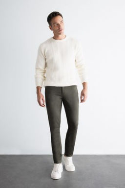 Chino Kanvas Pantolon Slim Fit Dar Kesim Pamuklu Esnek Dar Paca