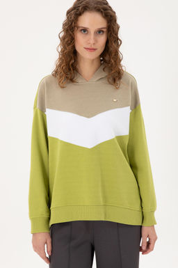 Женский свитшот фисташкового зеленого цвета Неожиданная скидка в корзине - U.s. polo assn фото 3