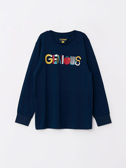 Bisiklet Yaka Bask?l? Uzun Kollu Erkek ?ocuk Pijama Tak?m? - Waikiki фото 2