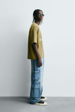 WASHED SWEATSHIRT WITH SLOGAN PRINT - Zara фото 4