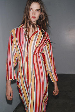 ZW COLLECTION STRIPED SHIRT DRESS - Zara фото 5