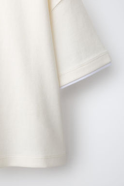 CAMISETA DOBLE INTERLOCK / Crudo - Zara фото 4